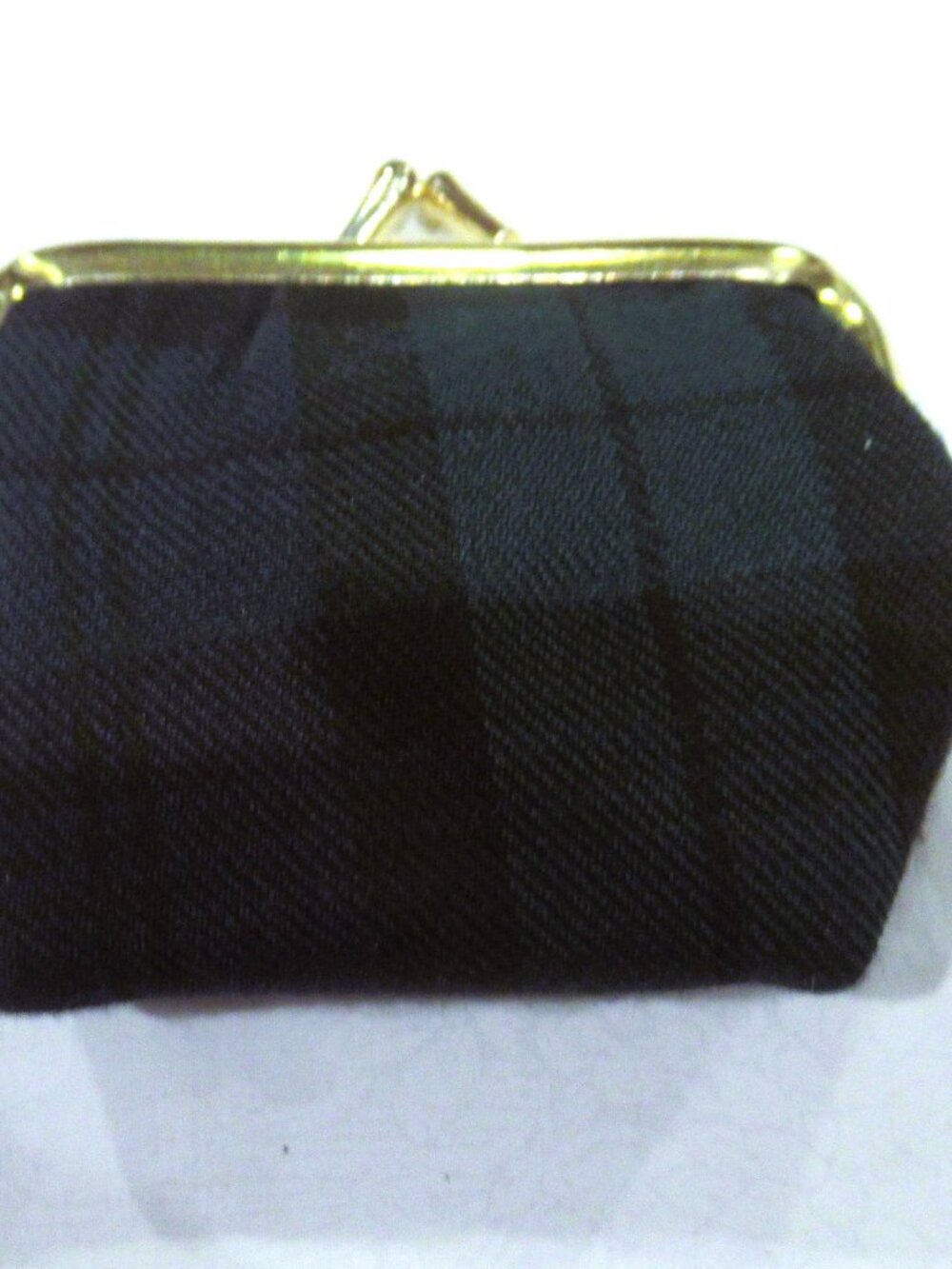 Black Watch green and blue plaid coin purse